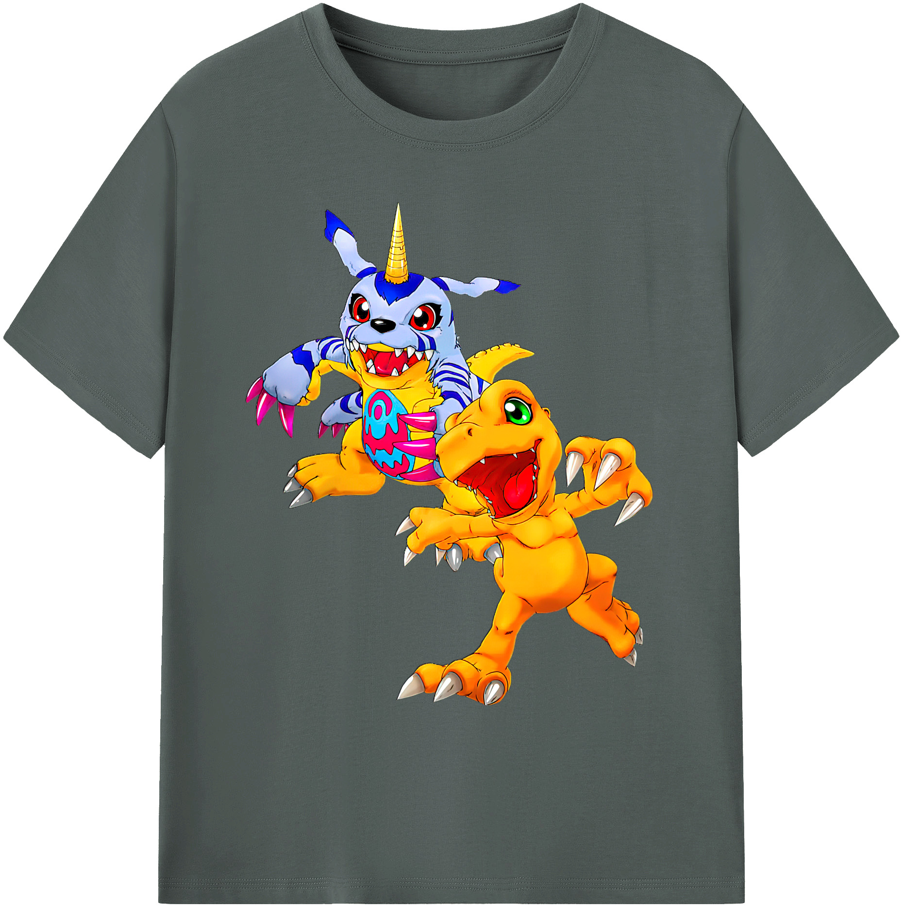 （画像用） Digimon デジタルモンスター/デジモン 綿100％ メンズ半袖Tシャツ｜肌触りやわらか＆通気性